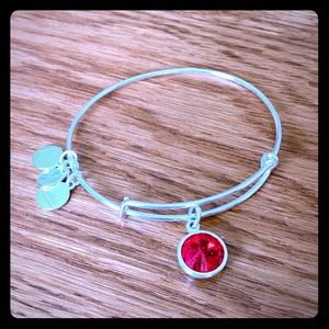 July birthstone red Swarovski Crystal bangle